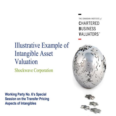 Illustrative example of Intangible Assets Valuation | PPT
