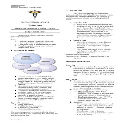 Nursing Process Handouts