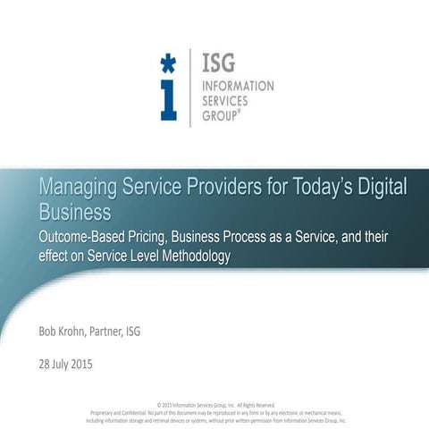 Shifting Vendor Management Focus to Risk and Business Outcomes