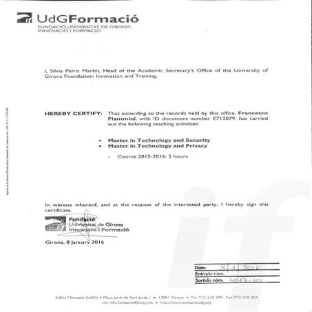 Master ETICAS Francesco Flammini