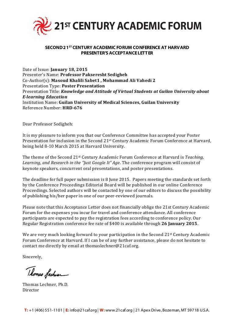 HRD-676 Acceptance Letter