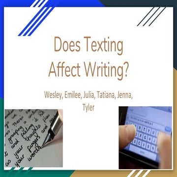 Impact of e texting | PPTX