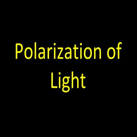 polarity of light