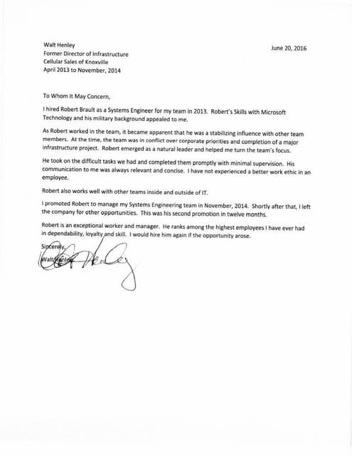 Y&R Reference Letter | PDF