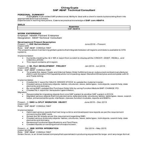 Chirag Gupta SAP 66 -consistent with all