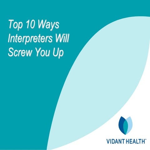 Top 10 Interpreter Mistakes - 2015