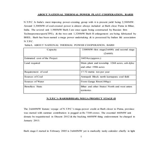 ABOUT NATIONAL THERMAL POWER PLANT COOPERATIO1