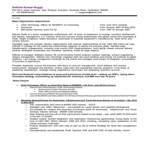 Profile of Sathish Nuggu_Nov 2015_Updated