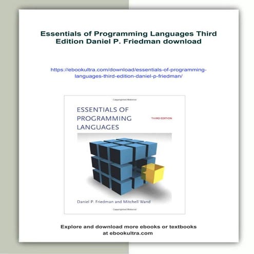Essentials of Programming Languages Third Edition Daniel P. Friedman | PDF