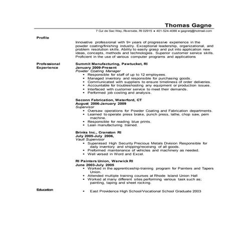 John Thompson Resume 2016 | DOCX