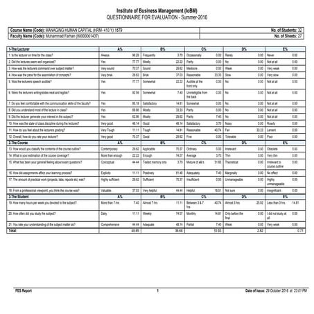PROFESSORS EVALUATION | PDF