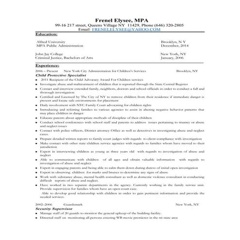 Frenel New Resume 2014