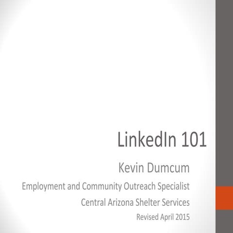 LinkedIn 101 2015 April