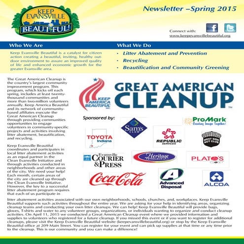 KEB Spring 2015 Newsletter