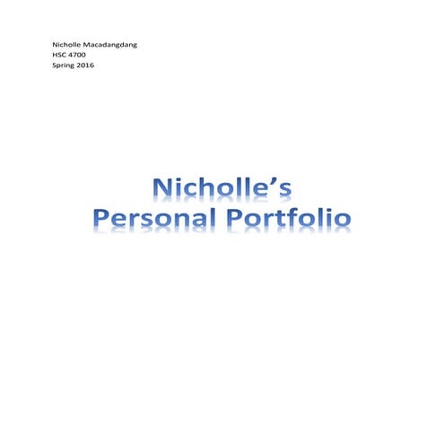 Personal Portfolio Pdf final