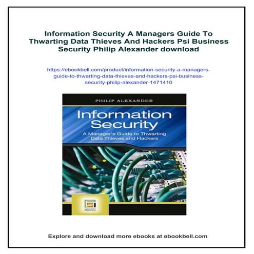 Information Security A Managers Guide To Thwarting Data Thieves And Hackers P...