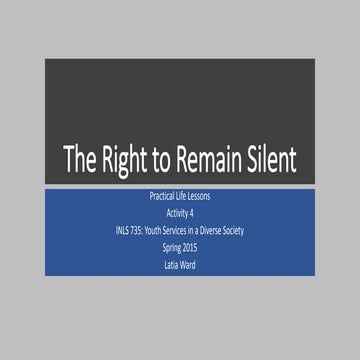 The Right to Remain Silent | PPT