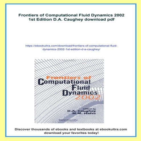 Frontiers of Computational Fluid Dynamics 2002 1st Edition D.A. Caughey ...