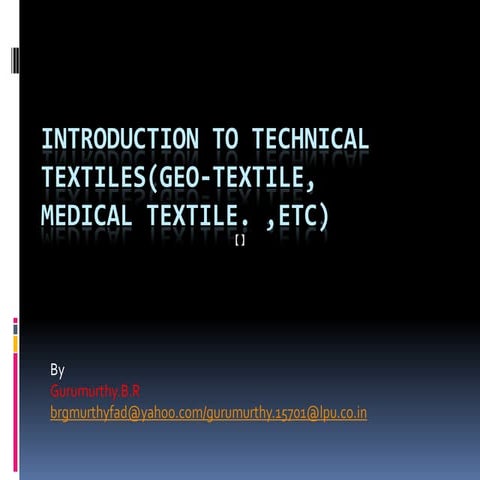 73641285 introduction-to-technical-textile-medical-textile