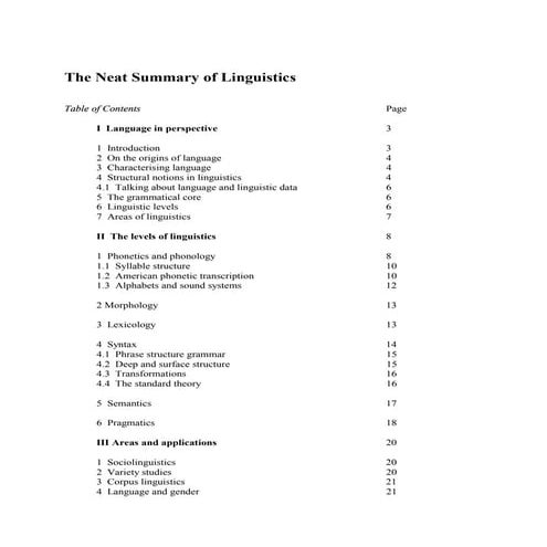  Neat summary of linguistics (2)