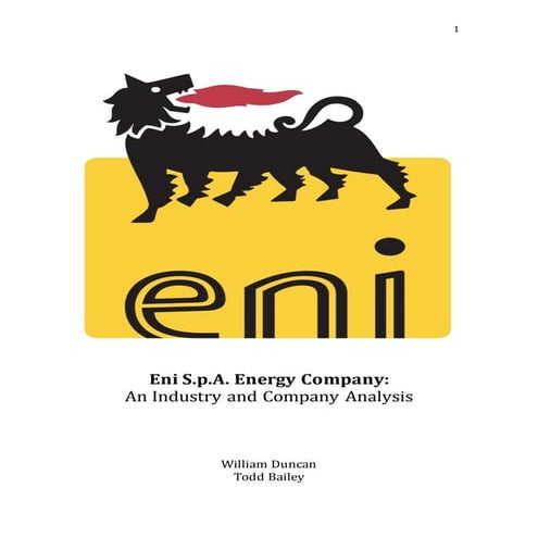Eni SpA Case Analysis | DOCX