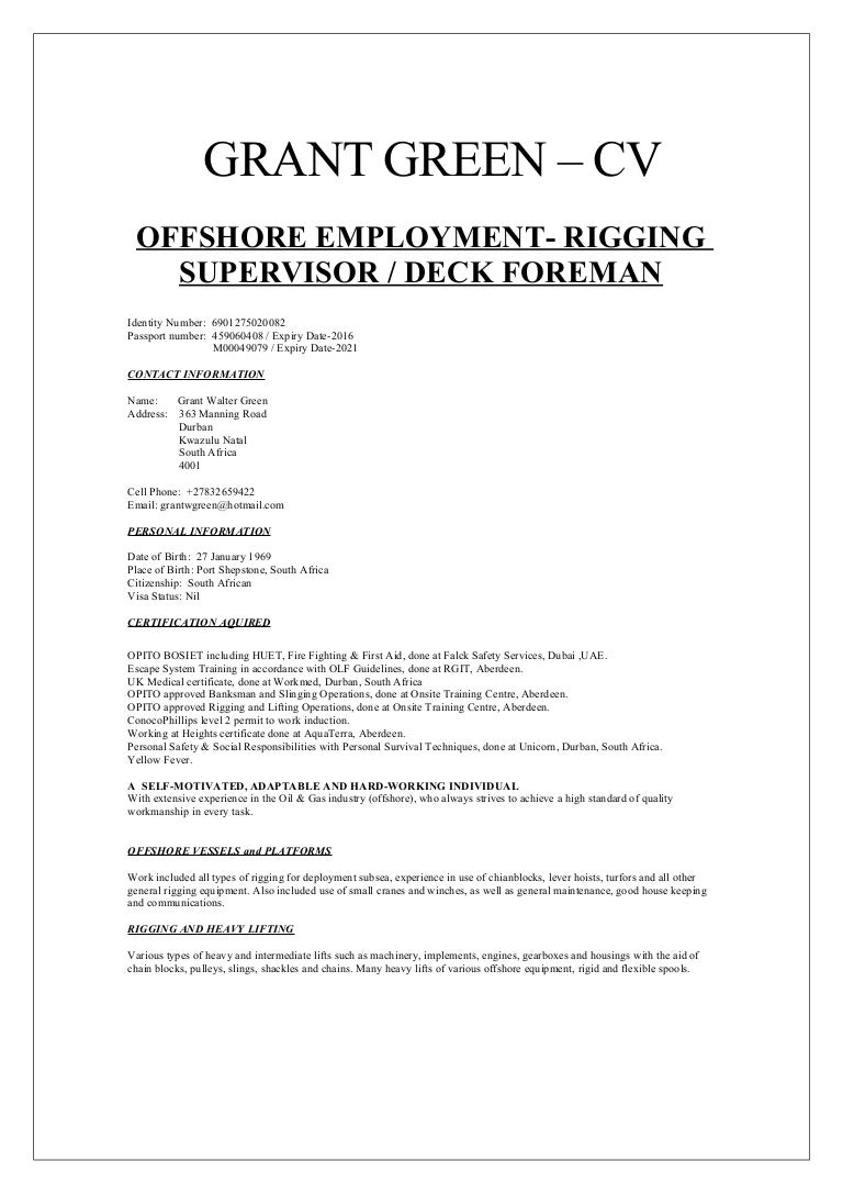 structural supervisor resume