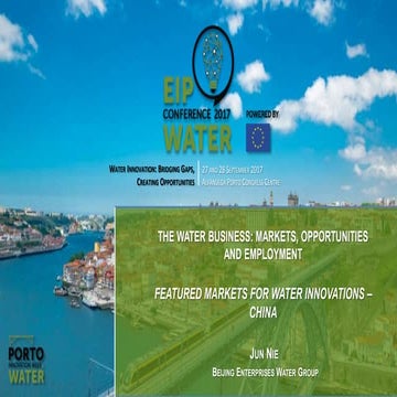 Featured markets for water innovations - China.