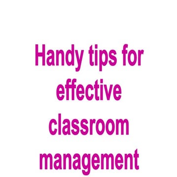 Managing the classroom while teaching small groups | PPTX