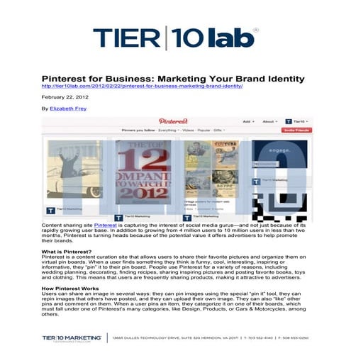 Pinterest for Business: Marketing Your Brand Identity