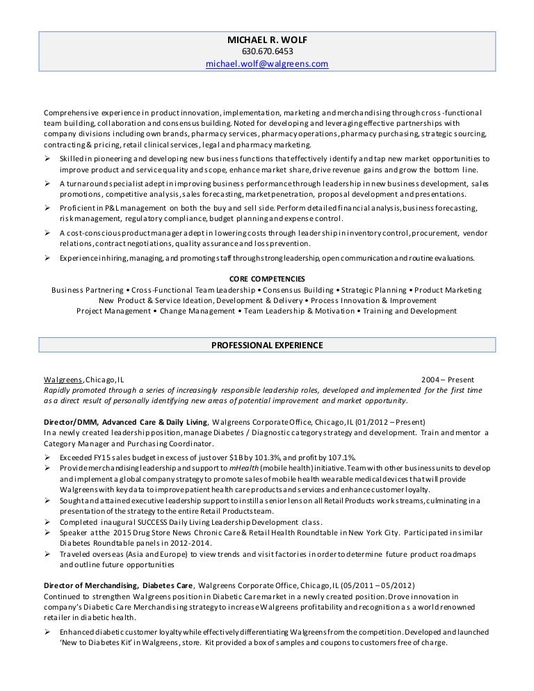 michael wolf resume 10 20 15 walgreen application form