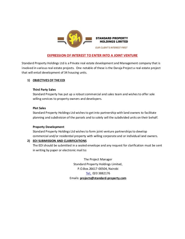 Commercial expression of interest