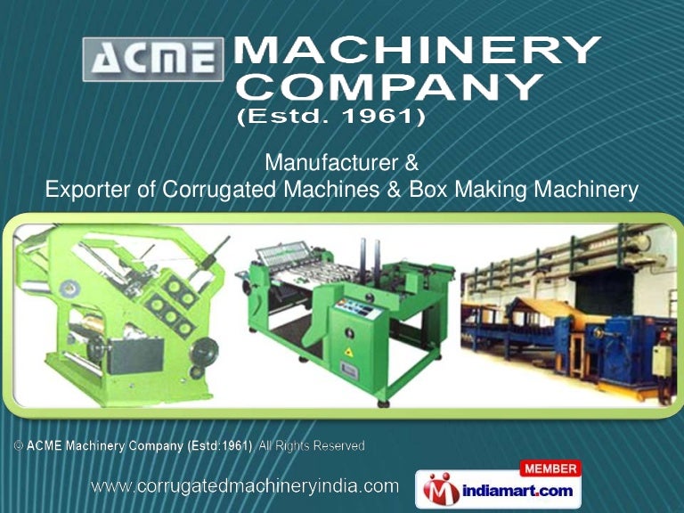 ACME Machinery Company Maharashtra India