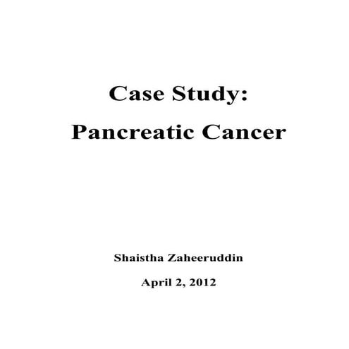 Case Study_Pancreatic Cancer patient with TPN | DOC
