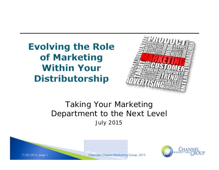 Evolving The Role of Marketing Within Your Distributorship