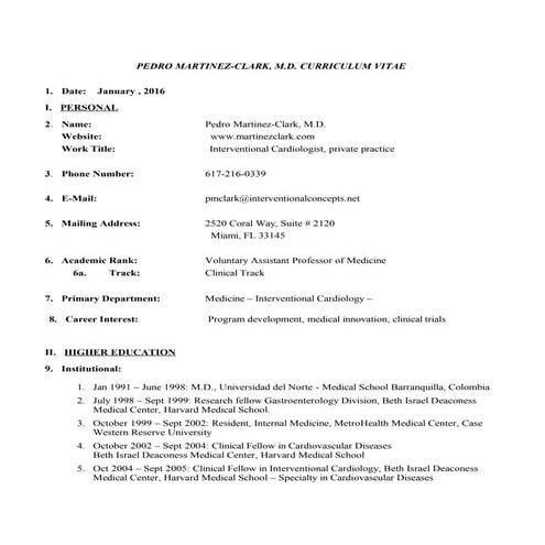 Pedro Martinez-Clark Feb 2016 CV