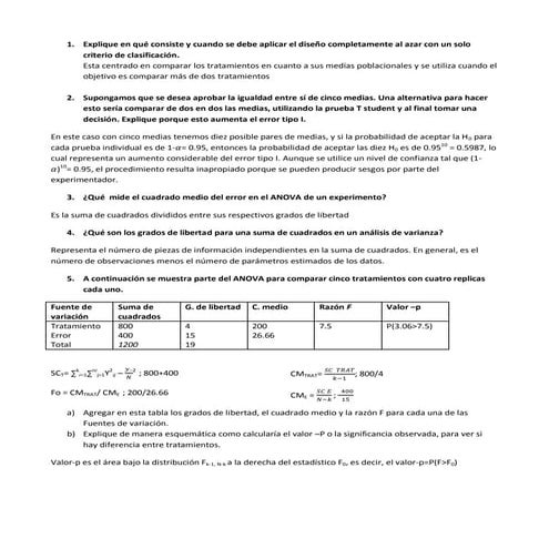 Diseno Completamente al Azar