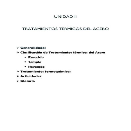 TRATAMIENTOS TERMICOS DEL ACERO