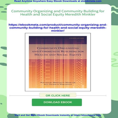 Community Organizing and Community Building for Health and Social ...