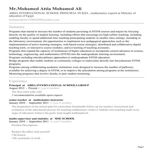 Mr.Mohamed AttiaMohamed Ali  pdf cv