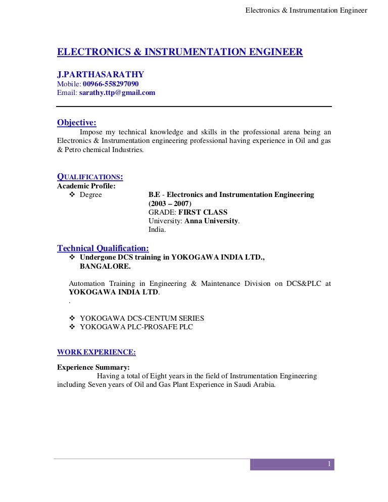 Instrumentation Engineer