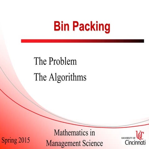 bin packing 2 for real time scheduli.ppt