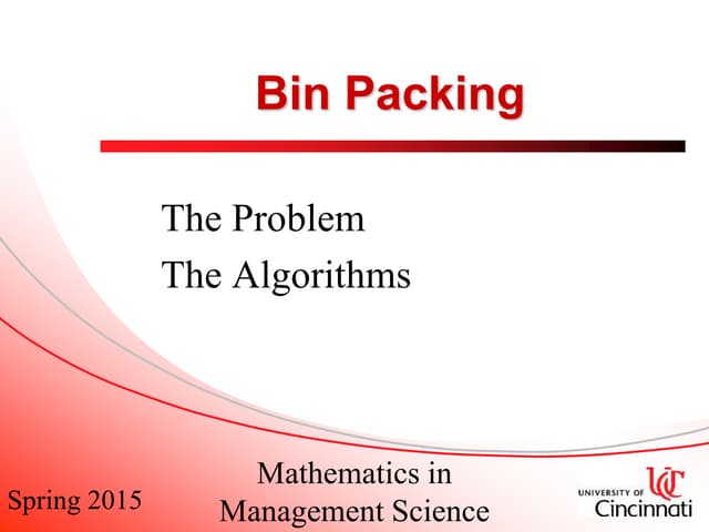 bin packing 2 for real time scheduli.ppt