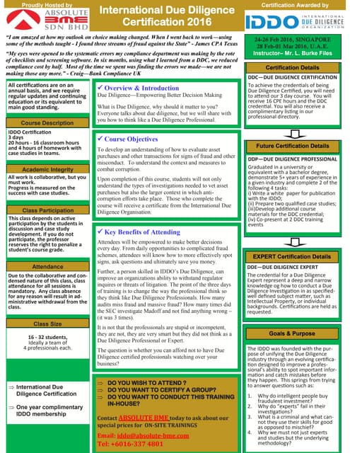 IDDO Certification - Mktg