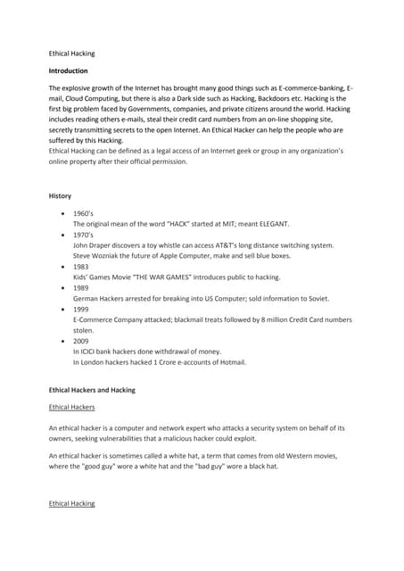 Ethical Hacking
