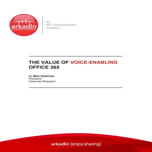 The Value of Voice Enabling Office 365