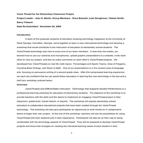 7464 Voicethreadresubmission  Workshop Plan Jkm