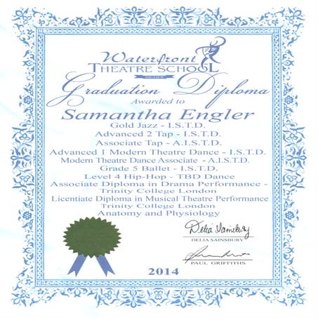 SLE WTS Graduation Diploma