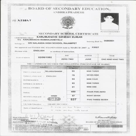 dinesh certificates | PDF