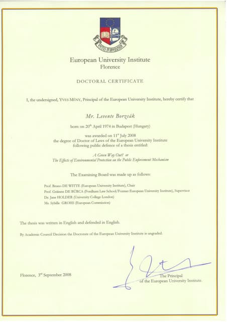 Certificate - MTA - Köztestület | PDF