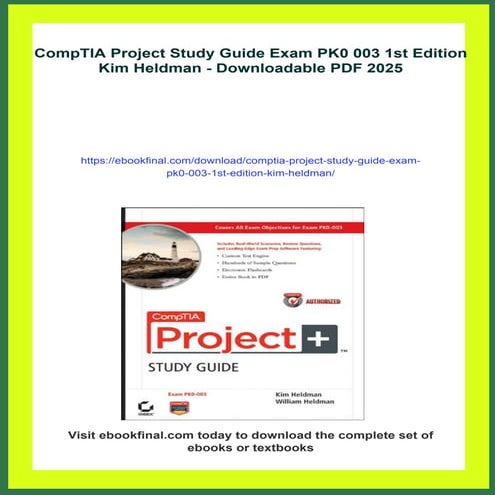 CompTIA Project Study Guide Exam PK0 003 1st Edition Kim Heldman